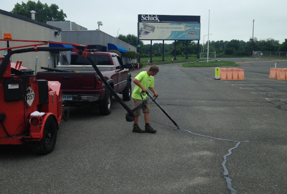 crack fill and asphalt patching