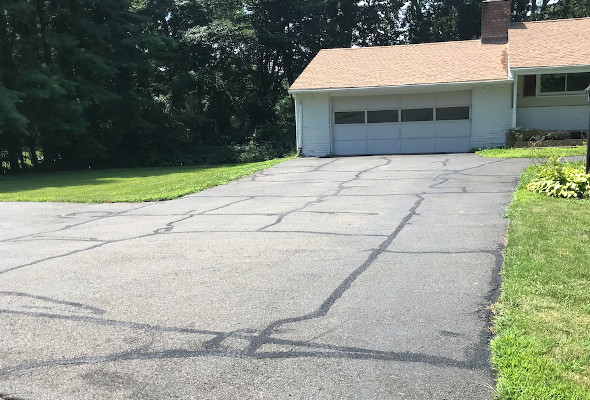 Driveway Crack fill in Orange